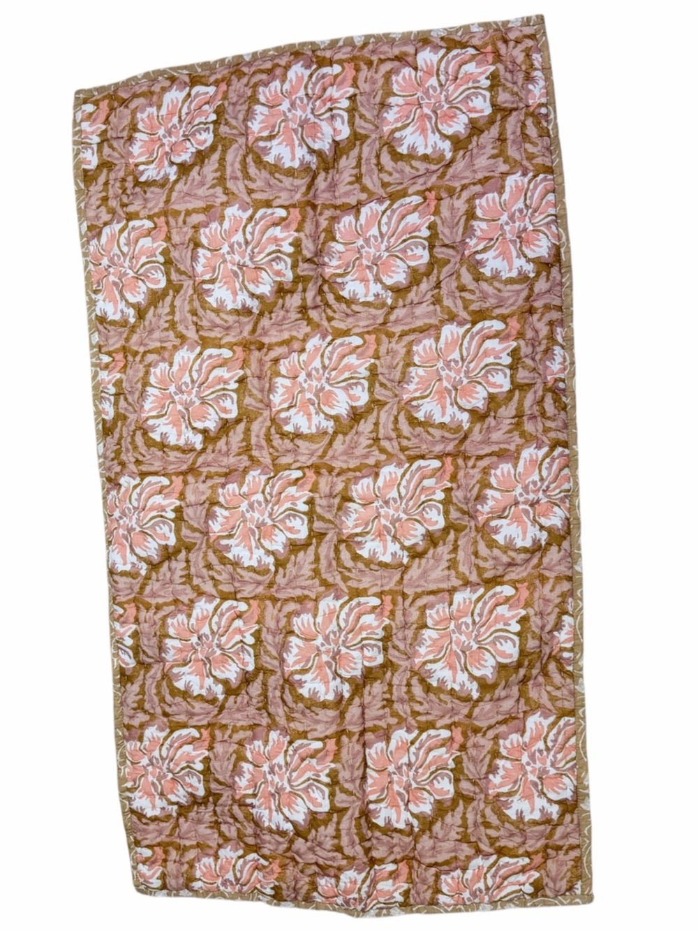 West Elm Lennon Floral Reversible King Sham, Cumin/Terracotta Peach 20 x 36ā